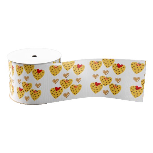 Gros-grain Ruban Coeurs de la Saint-Valentin (Bobine)
