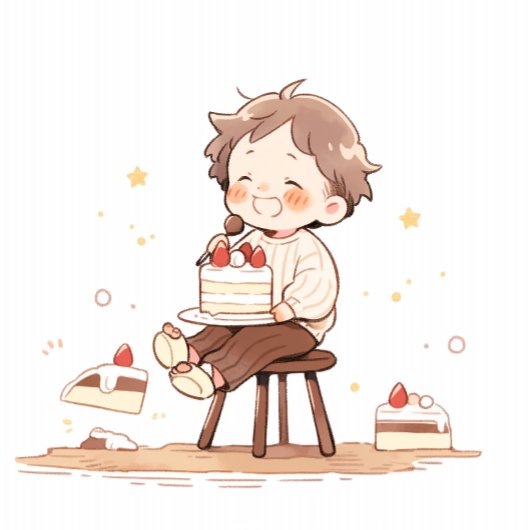 Gros-grain Ruban d'anniversaire joyeux - Cartoon Anniversaire