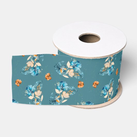 Gros-grain Ruban de conception florale (Bobine)