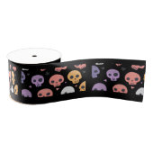 Gros-grain Ruban de crâne d'Halloween (Bobine)
