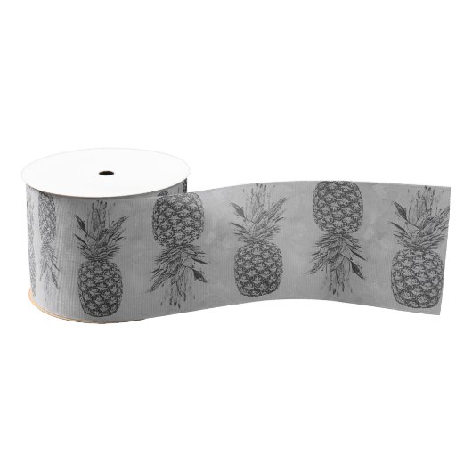 Gros-grain Ruban de gris d'ananas (Bobine)