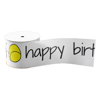Gros-grain Ruban de joyeux anniversaire de tennis
