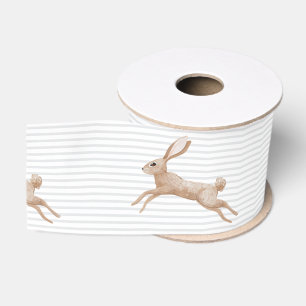 Gros-grain Ruban de Pâques avec le Bunny Leaping Design