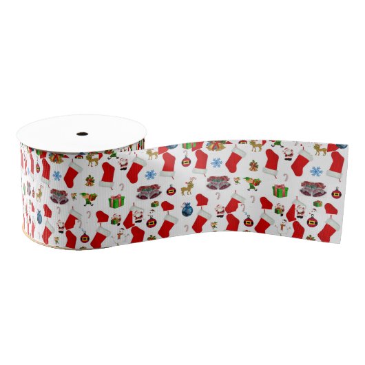 Gros-grain Ruban décoratif de Noël (Bobine)