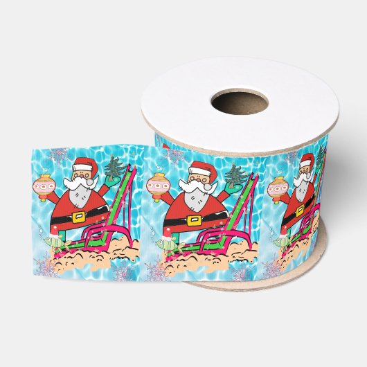 Gros-grain Ruban décoratif de Noël, Père Noël (Bobine)