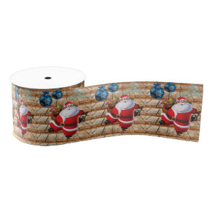 Gros-grain Ruban décoratif de Noël, Père Noël