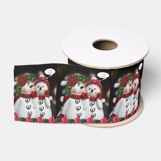 Gros-grain Ruban décoratif de Noël, Snowman (Bobine)