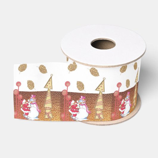 Gros-grain Ruban décoratif de Noël, Snowman (Bobine)