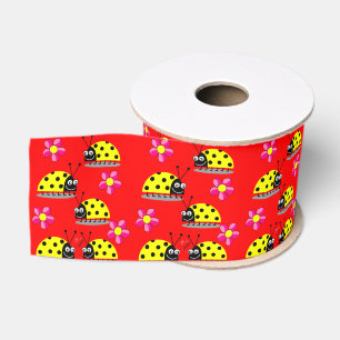 Gros-grain ruban décoratif enfants ladybugs