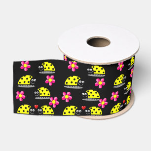 Gros-grain ruban décoratif enfants ladybugs