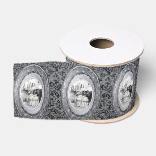 Gros-grain ruban décoratif femme vintage miroir