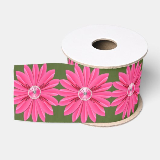 Gros-grain ruban décoratif floral (Bobine)