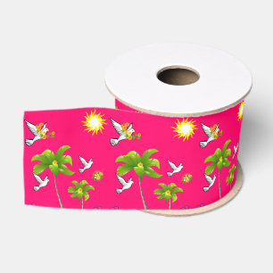 Gros-grain ruban décoratif floral