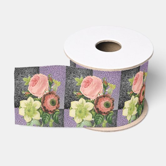 Gros-grain ruban décoratif floral (Bobine)