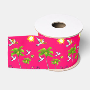 Gros-grain ruban décoratif floral