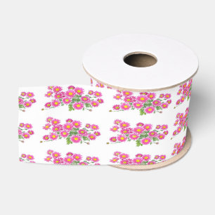 Gros-grain ruban décoratif floral
