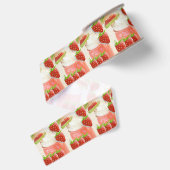 Gros-grain ruban décoratif fraise daquirri (Dos)