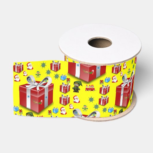 Gros-grain ruban décoratif noël (Bobine)