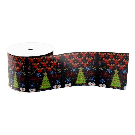 Gros-grain ruban décoratif noël (Bobine)