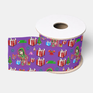 Gros-grain ruban décoratif noël