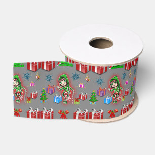 Gros-grain ruban décoratif noël