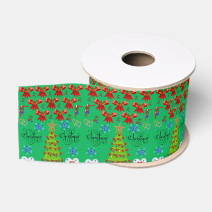 Gros-grain ruban décoratif noël