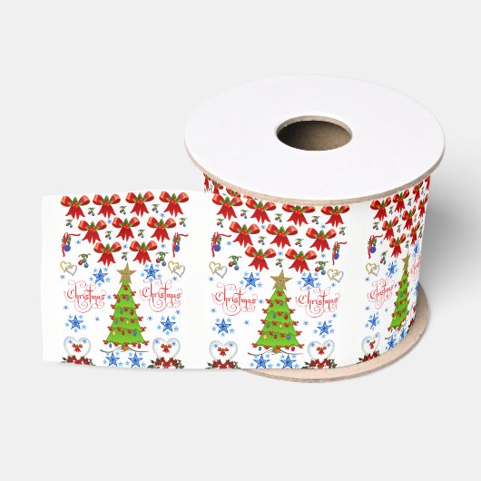 Gros-grain ruban décoratif noël (Bobine)
