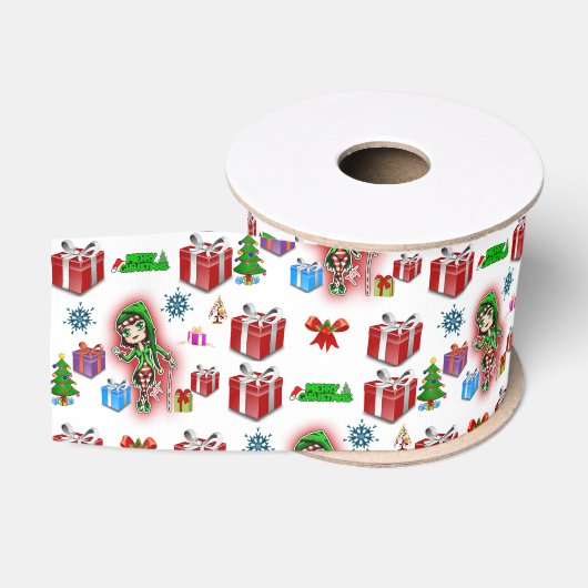 Gros-grain ruban décoratif noël (Bobine)