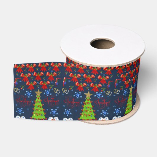 Gros-grain ruban décoratif noël (Bobine)
