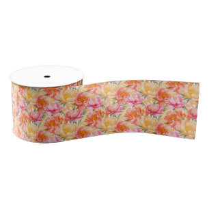 Gros-grain Ruban d'impression florale
