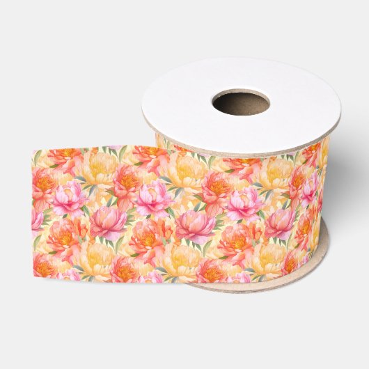 Gros-grain Ruban d'impression florale (Bobine)