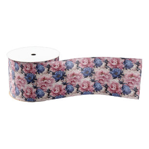 Gros-grain Ruban d'impression florale