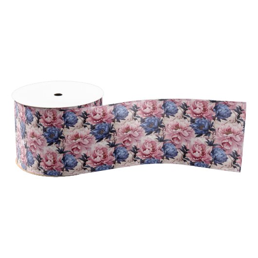 Gros-grain Ruban d'impression florale (Bobine)