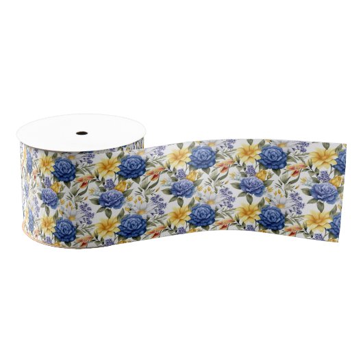 Gros-grain Ruban d'impression florale (Bobine)