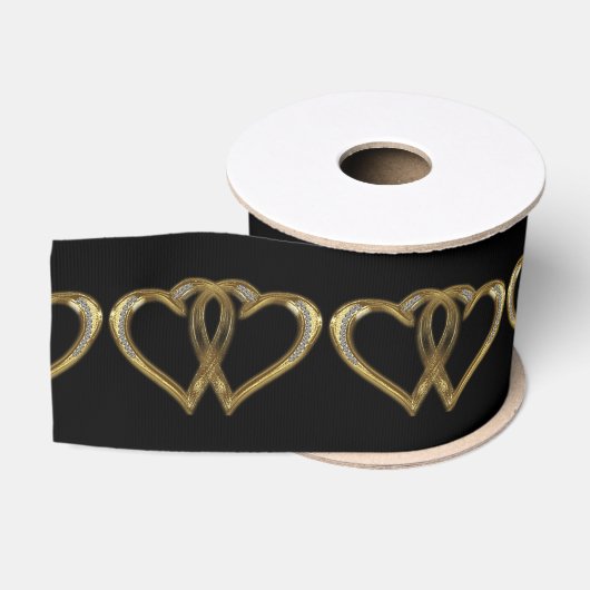 Gros-grain Ruban d'or Mariage (Bobine)