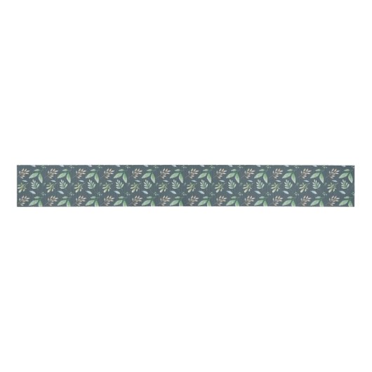 Gros-grain Ruban - Feuillage multicolore (Devant)