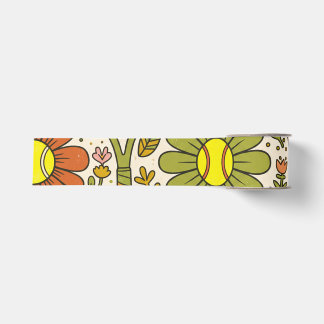 Gros-grain Ruban Fleur de Tennis Rétro Groovy Flower Power