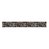 Gros-grain Ruban floral boho noir (Devant)
