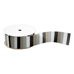 Gros-grain Ruban Gras Gris Noir Gris Gris Gris Bande Graine