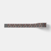 Gros-grain Ruban gris avec couronne de fleurs (Devant)