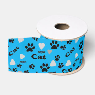 Gros-grain Ruban grosgrain empreintes de pattes de chat