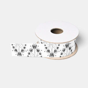 Gros-grain Ruban Grosgrain HS Owlsprey Tulipe Noir et Blanc