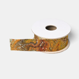 Gros-grain Ruban Grosgrain Marbre Tons Terre
