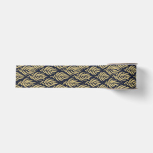 Gros-grain Ruban Grosgrain Navy Élégant avec Feuille d'Or