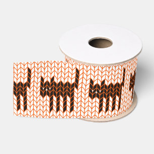 Gros-grain RUBAN GROSGRAIN Tissé CHAT NOIR 3" de large