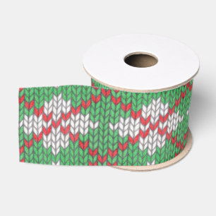 Gros-grain Ruban large XMAS JACQUARD KNIT 3"