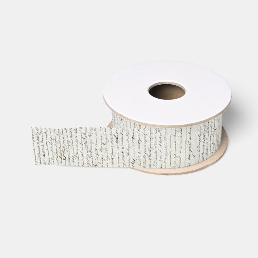Gros-grain Ruban manuscrit Vintage Abstrait (Bobine)
