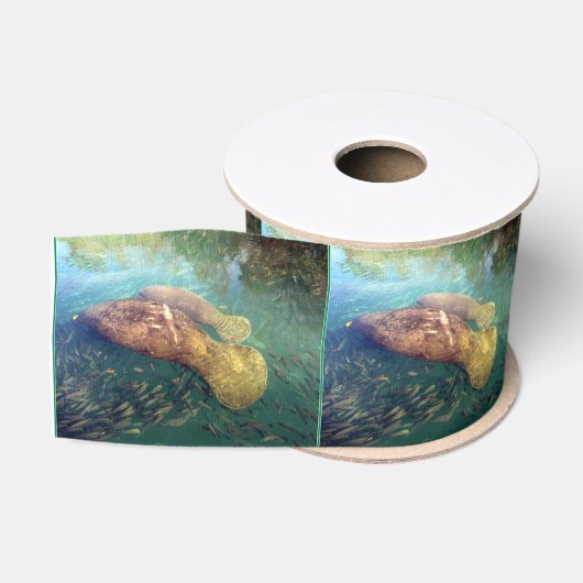 Gros-grain Ruban Momma et Baby Manatee (Bobine)
