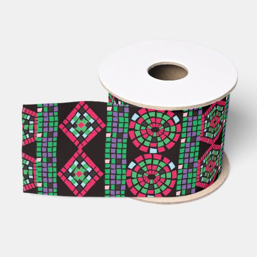 Gros-grain Ruban mosaïque (Bobine)