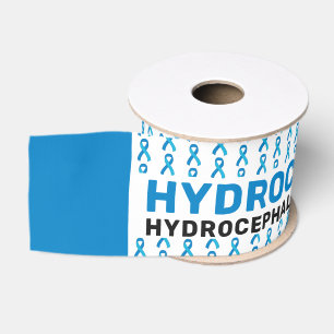 Gros-grain Ruban Motif de sensibilisation à l'hydrocéphalie